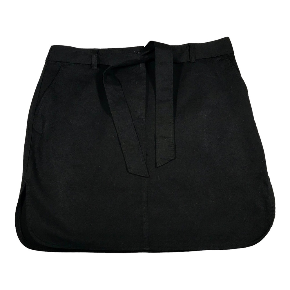 Talbots Stretch Black Skirt Tie Front Size 16P